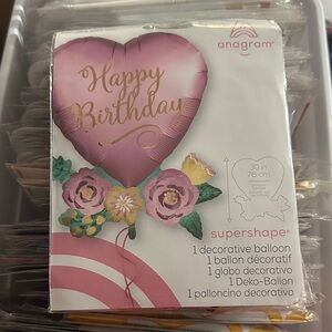 Anagram Pink Heart Happy Birthday Balloon